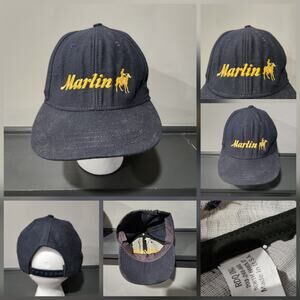 VTG 80s? Marlin Firearms Rifle Manufacturer USA Made Snapback Hat Cap OSFA